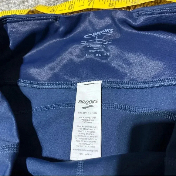 Brooks 221524 Method 7/8 Length Crop Tight Size Large Blue, Pittsburgh Marathon - Picture 6 of 11